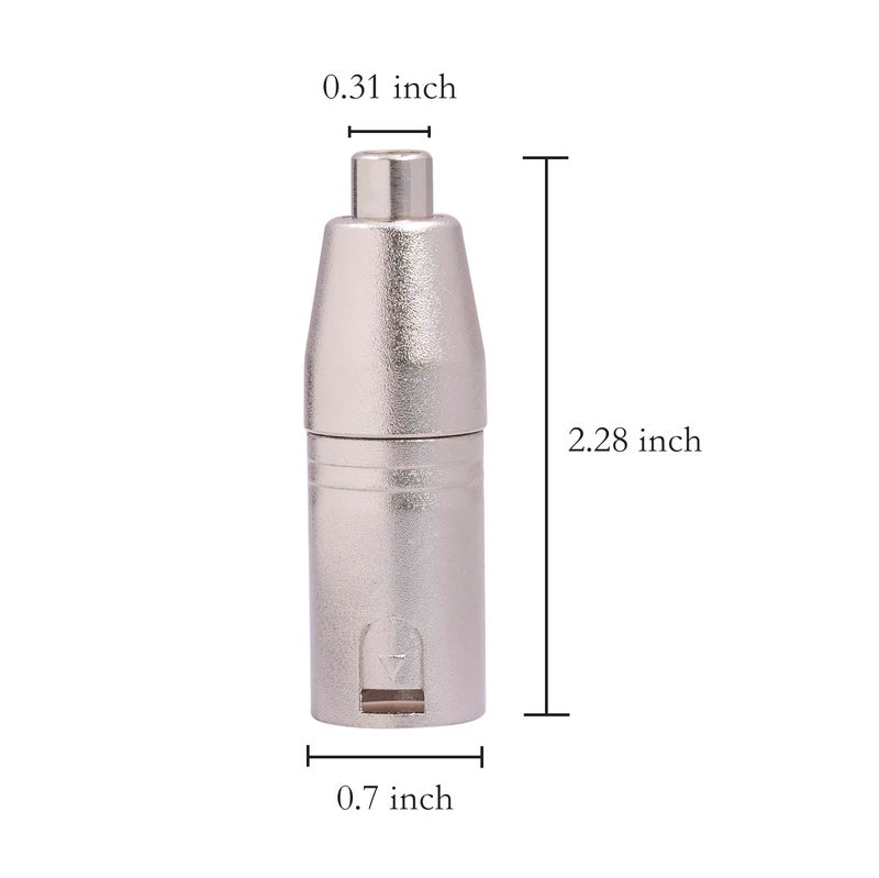 HUALEU XLR Male to RCA Female Adapter Cable - 2 Pack Audio Connector Converter for Microphone - Image 3